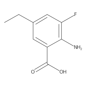 2-Amino-5-ethyl-3-fluorobenzoic acid Structure
