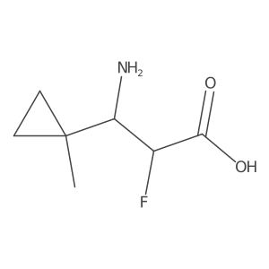 3-Amino-2-fluoro-3-(1-methylcyclopropyl)propanoic acid结构式