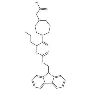 2-{4-[(2S)-2-({[(9H-fluoren-9-yl)methoxy]carbonyl}amino)pentanoyl]-1,4-diazepan-1-yl}acetic acid结构式