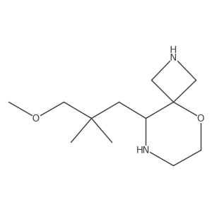 9-(3-Methoxy-2,2-dimethylpropyl)-5-oxa-2,8-diazaspiro[3.5]nonane结构式