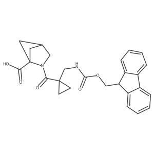 2-{1-[({[(9H-fluoren-9-yl)methoxy]carbonyl}amino)methyl]cyclopropanecarbonyl}-2-azabicyclo[2.1.1]hexane-1-carboxylic acid Structure