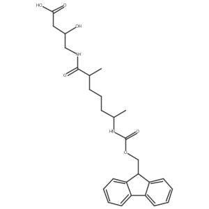 4-[6-({[(9H-fluoren-9-yl)methoxy]carbonyl}amino)-2-methylheptanamido]-3-hydroxybutanoic acid结构式