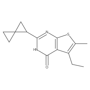 5-ethyl-6-methyl-2-{spiro[2.2]pentan-1-yl}-3H,4H-thieno[2,3-d]pyrimidin-4-one Structure