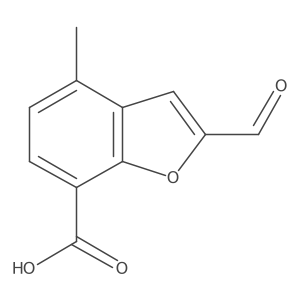 2-Formyl-4-methyl-1-benzofuran-7-carboxylic acid Structure