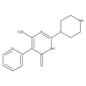 6-Amino-2-(piperazin-1-yl)-5-(pyridin-2-yl)-3,4-dihydropyrimidin-4-one Structure