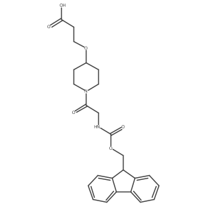 3-({1-[2-({[(9H-fluoren-9-yl)methoxy]carbonyl}amino)acetyl]piperidin-4-yl}oxy)propanoic acid Structure