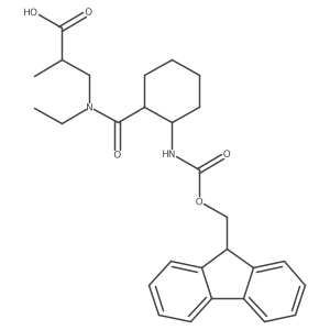 3-{N-ethyl-1-[2-({[(9H-fluoren-9-yl)methoxy]carbonyl}amino)cyclohexyl]formamido}-2-methylpropanoic acid结构式