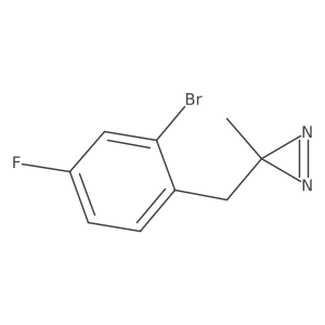 3-[(2-bromo-4-fluorophenyl)methyl]-3-methyl-3H-diazirine结构式
