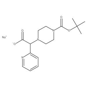 Sodium 2-[4-(tert-butoxycarbonyl)piperazin-1-yl]-2-(pyridin-2-yl)acetate结构式