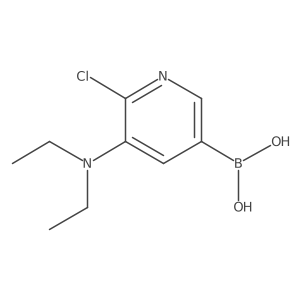 6-Chloro-5-diethylaminopyridine-3-boronic acid Structure