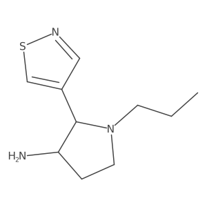 1-Propyl-2-(1,2-thiazol-4-yl)pyrrolidin-3-amine结构式