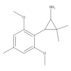 rac-(1R,3R)-3-(2,6-dimethoxy-4-methylphenyl)-2,2-dimethylcyclopropan-1-amine Structure