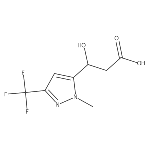 (3S)-3-hydroxy-3-[1-methyl-3-(trifluoromethyl)-1H-pyrazol-5-yl]propanoic acid Structure