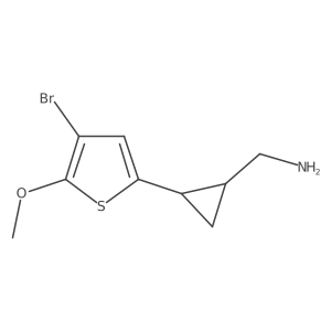 rac-[(1R,2R)-2-(4-bromo-5-methoxythiophen-2-yl)cyclopropyl]methanamine Structure