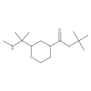 Tert-butyl 2-[2-(methylamino)propan-2-yl]morpholine-4-carboxylate结构式