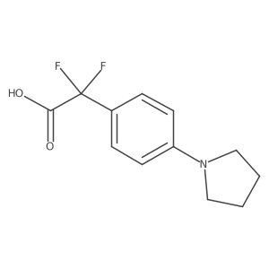 2,2-Difluoro-2-[4-(pyrrolidin-1-yl)phenyl]acetic acid Structure