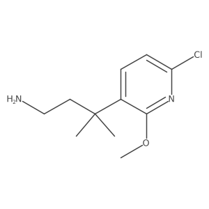 3-(6-Chloro-2-methoxypyridin-3-yl)-3-methylbutan-1-amine Structure
