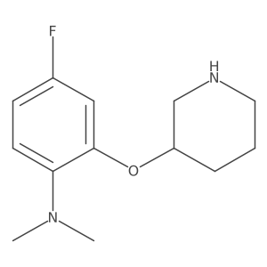 4-fluoro-N,N-dimethyl-2-(piperidin-3-yloxy)aniline结构式