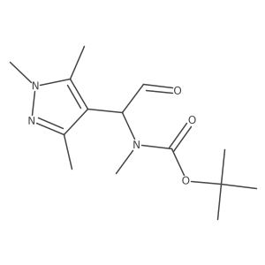 tert-butyl N-methyl-N-[2-oxo-1-(trimethyl-1H-pyrazol-4-yl)ethyl]carbamate结构式