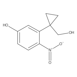 3-[1-(Hydroxymethyl)cyclopropyl]-4-nitrophenol Structure