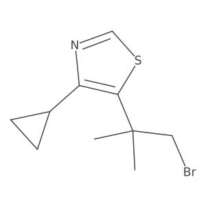 5-(1-Bromo-2-methylpropan-2-yl)-4-cyclopropyl-1,3-thiazole Structure
