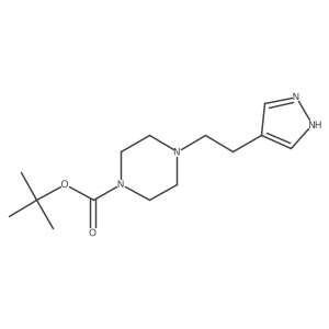 tert-butyl 4-[2-(1H-pyrazol-4-yl)ethyl]piperazine-1-carboxylate结构式