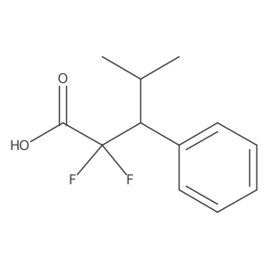 2,2-Difluoro-4-methyl-3-phenylpentanoic acid结构式