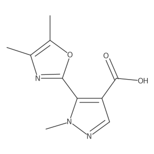 5-(dimethyl-1,3-oxazol-2-yl)-1-methyl-1H-pyrazole-4-carboxylic acid Structure