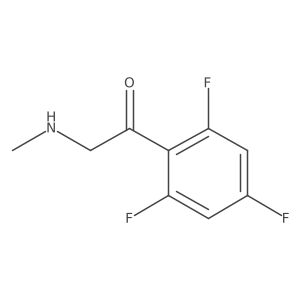 2-(Methylamino)-1-(2,4,6-trifluorophenyl)ethan-1-one结构式