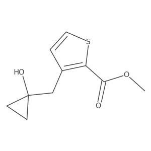 Methyl 3-[(1-hydroxycyclopropyl)methyl]thiophene-2-carboxylate结构式