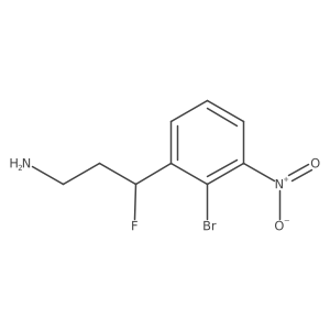 3-(2-Bromo-3-nitrophenyl)-3-fluoropropan-1-amine结构式