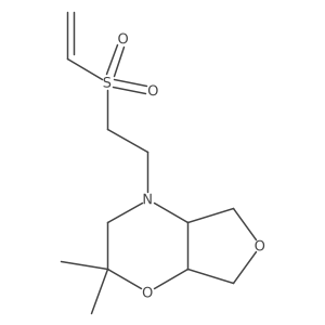 rac-(4aR,7aS)-4-[2-(ethenesulfonyl)ethyl]-2,2-dimethyl-hexahydro-2H-furo[3,4-b][1,4]oxazine结构式