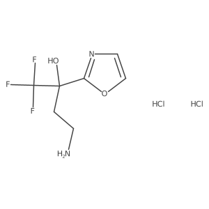 4-Amino-1,1,1-trifluoro-2-(1,3-oxazol-2-yl)butan-2-ol;dihydrochloride Structure