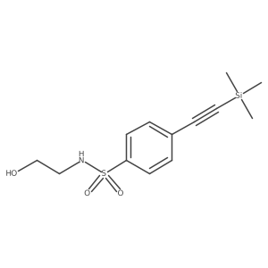 N-(2-hydroxyethyl)-4-((trimethylsilyl)ethynyl)benzenesulfonamide结构式