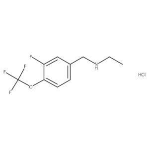 Ethyl-(3-fluoro-4-trifluoromethoxy-benzyl)-amine hydrochloride结构式