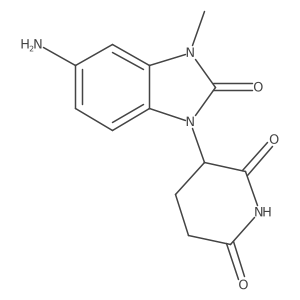3-(5-amino-2,3-dihydro-3-methyl-2-oxo-1H-benzimidazol-1-yl)-2,6-Piperidinedione Structure