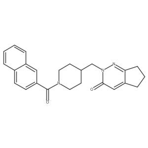 2-[[1-(Naphthalene-2-carbonyl)piperidin-4-yl]methyl]-6,7-dihydro-5H-cyclopenta[c]pyridazin-3-one结构式