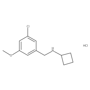 N-(3-chloro-5-methoxybenzyl)cyclobutanamine hydrochloride Structure