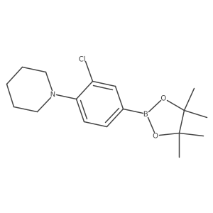 1-[2-Chloro-4-(4,4,5,5-tetramethyl-1,3,2-dioxaborolan-2-yl)phenyl]piperidine结构式