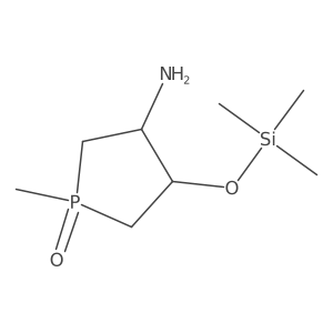 (3S,4S)-1-Methyl-1-oxo-4-trimethylsilyloxy-1lambda5-phospholan-3-amine结构式