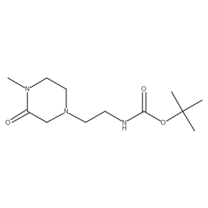 1,1-Dimethylethyl N-[2-(4-methyl-3-oxo-1-piperazinyl)ethyl]carbamate Structure