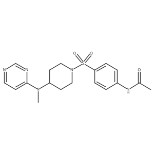 N-[4-({4-[methyl(pyrimidin-4-yl)amino]piperidin-1-yl}sulfonyl)phenyl]acetamide结构式