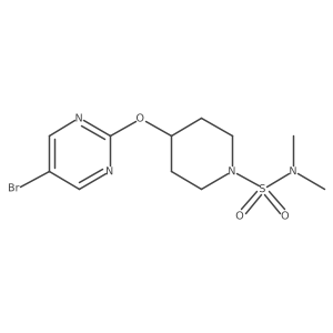 4-(5-Bromopyrimidin-2-yl)oxy-N,N-dimethylpiperidine-1-sulfonamide结构式