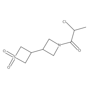 2-Chloro-1-[3-(1,1-dioxothietan-3-yl)azetidin-1-yl]propan-1-one结构式