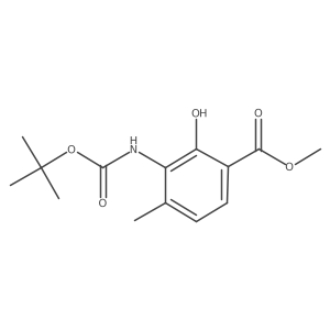 Methyl 3-{[(tert-butoxy)carbonyl]amino}-2-hydroxy-4-methylbenzoate结构式