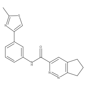 N-[3-(2-methyl-1,3-thiazol-4-yl)phenyl]-5H,6H,7H-cyclopenta[c]pyridazine-3-carboxamide结构式