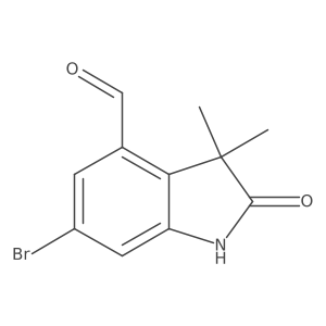 6-Bromo-2,3-dihydro-3,3-dimethyl-2-oxo-1H-indole-4-carboxaldehyde Structure