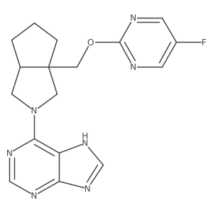 6-(3a-{[(5-fluoropyrimidin-2-yl)oxy]methyl}-octahydrocyclopenta[c]pyrrol-2-yl)-9H-purine结构式
