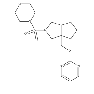 4-[(3a-{[(5-Methylpyrimidin-2-yl)oxy]methyl}-octahydrocyclopenta[c]pyrrol-2-yl)sulfonyl]morpholine结构式