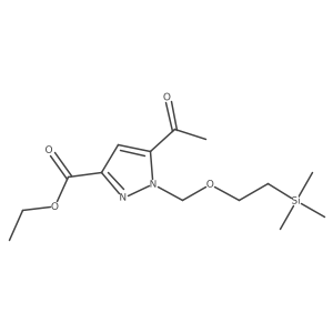 Ethyl 5-acetyl-1-(2-trimethylsilylethoxymethyl)pyrazole-3-carboxylate结构式